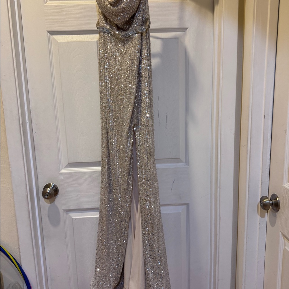 Silver Sequin Gown (Camille La Vie)